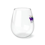 RainbowofDogs_Stemless Wine Glass, 11.75oz