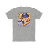 Dog and Baseball - Men's Cotton Crew Tee