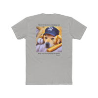 Dog and Baseball - Men's Cotton Crew Tee