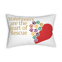 "Volunteers Are The Heart" Spun Polyester Lumbar Pillow