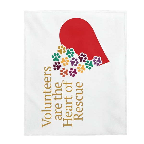 "Volunteer Are The Heart" Velveteen Plush Blanket